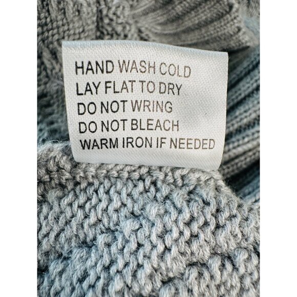 NWOT Bellini Gray L Cold Shoulder Knit Tunic Sweater Dress Turtleneck - Picture 10 of 15